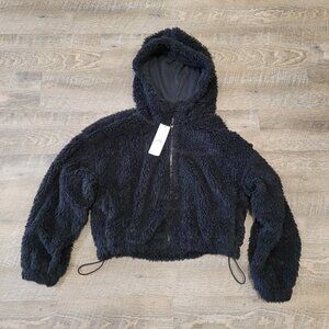 NWT BDG | UO Hooded Cropped Teddy Jacket | Sz. M